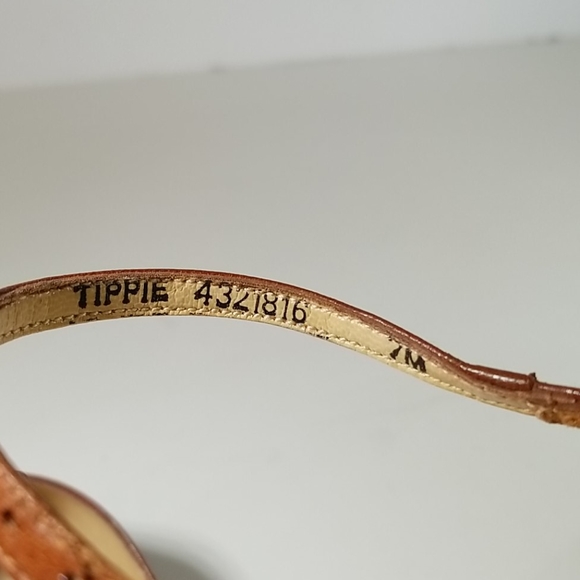 Vintage "TIPPIE" Tan Leather Heels from Spain - Picture 5 of 6